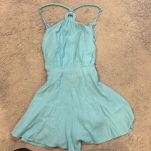 flattering blue romper